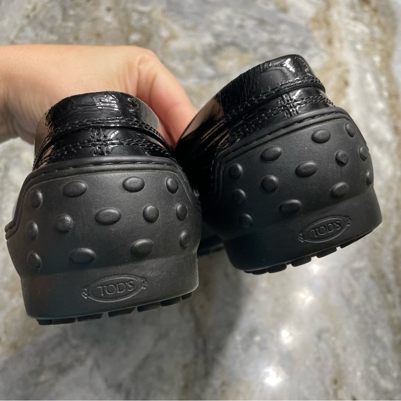 Tod’s Made In Italy Women’s EU39 Patent Leather Penny Driving Loafers - Picture 10 of 13